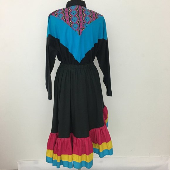 ❌sold❌Rockabilly Square Dance Costume L Loud 80s - Picture 5 of 8